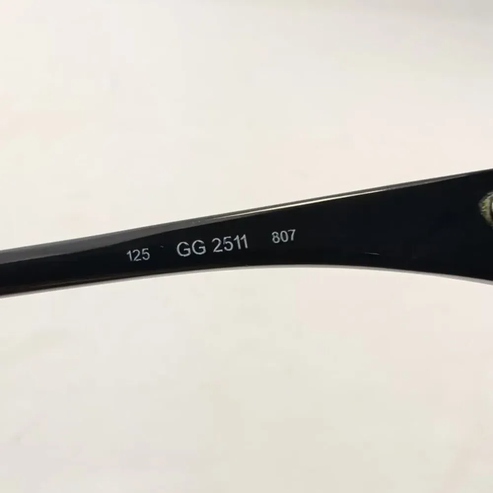 Gucci GG 2511 Eyeglass Frames Womens Black Rectangular GG Logo Italy Pre-Owned - Picture 6 of 9